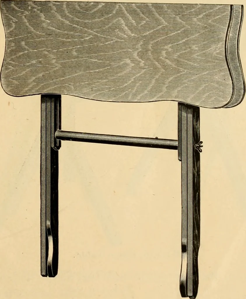 An illustration from Adjustable folding tables and desks., 1892, leaf 14