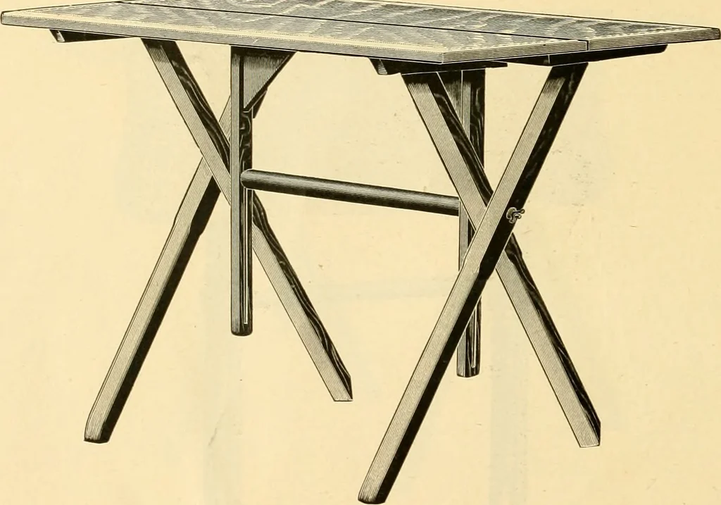 An illustration from Adjustable folding tables and desks., 1892, leaf 15