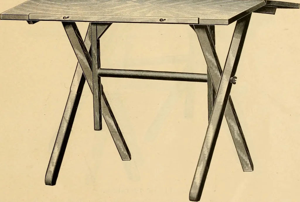 An illustration from Adjustable folding tables and desks., 1892, leaf 16