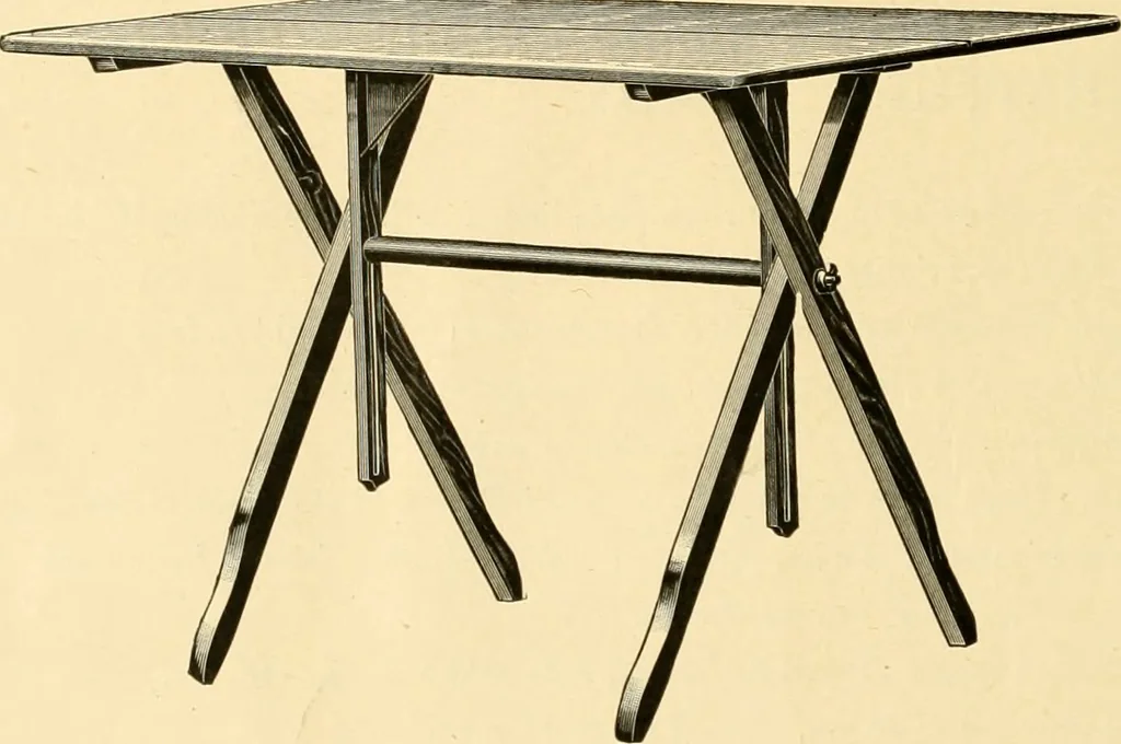 An illustration from Adjustable folding tables and desks., 1892, leaf 7