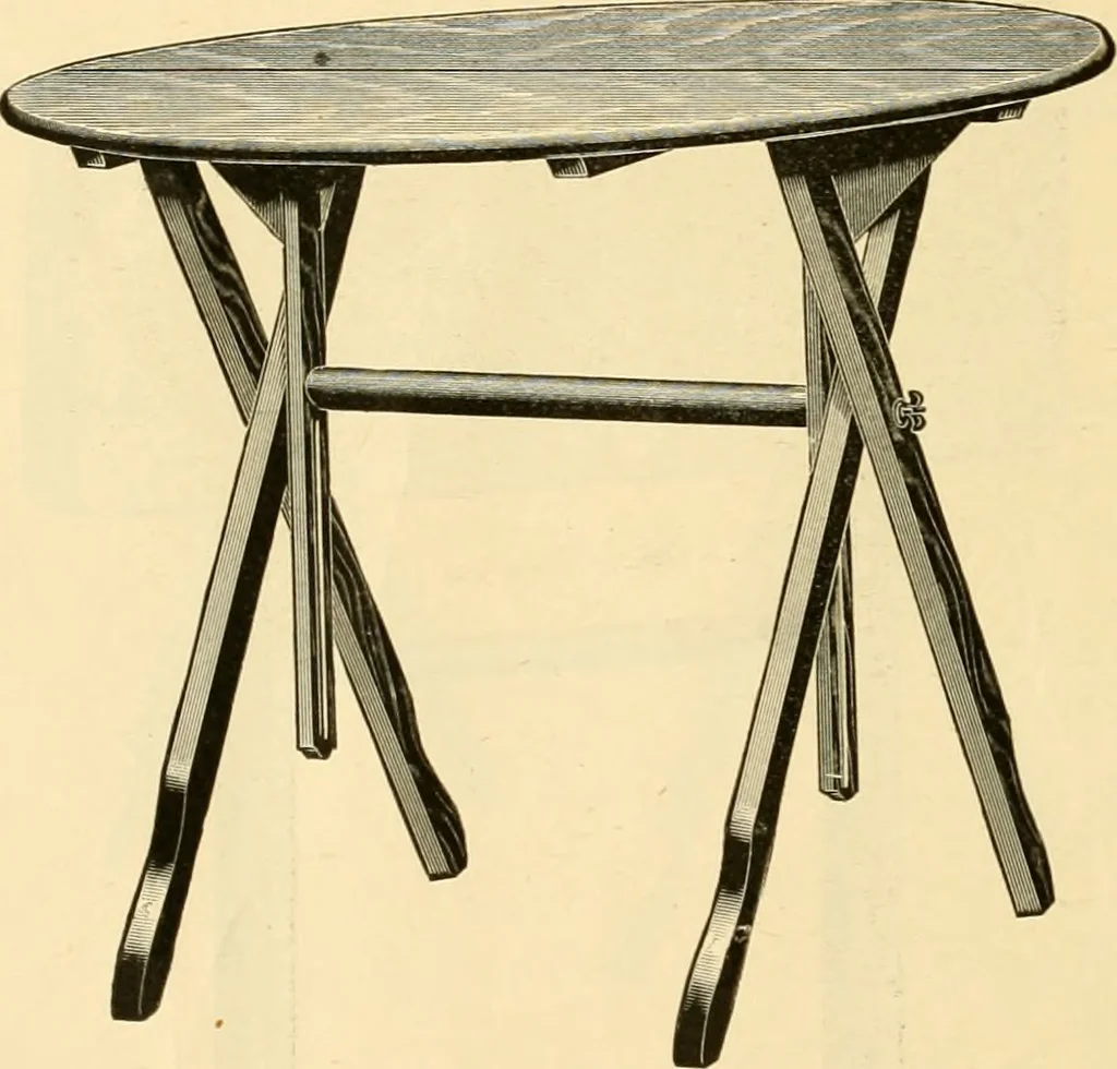 An illustration from Adjustable folding tables and desks., 1892, leaf 9