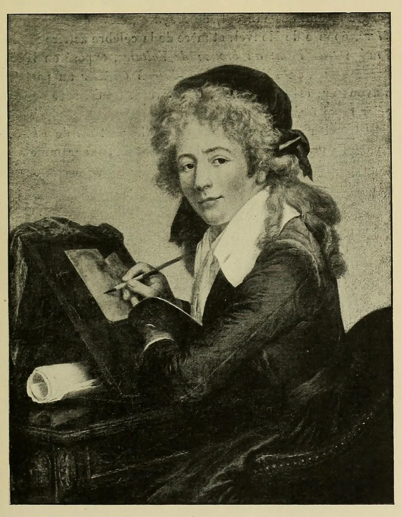 An illustration from Adélaïde Labille-Guiard (1749-1803), 1902, leaf 57