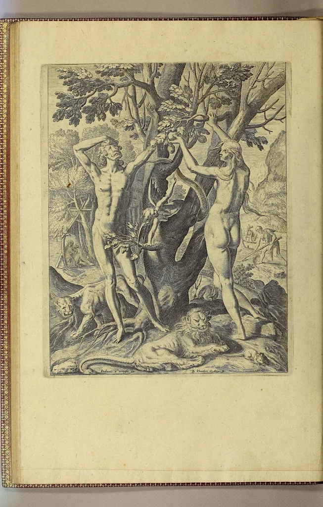 An illustration from Admiranda narratio fida tamen, de commodis et incolarum ritibus Virginiae, nuper admodum ab Anglis, qui à Dn. Richardo Greinvile equestris ordinis viro eò in coloniam anno M.D.LXXXV. : Deducti sunt inuentae, sumtus faciente Dn. VValtero Raleigh equestris ordinis viro fodinaru[m] stanni praefecto ex auctoritate serenissimae Reginae Angliae., 1608, leaf 48