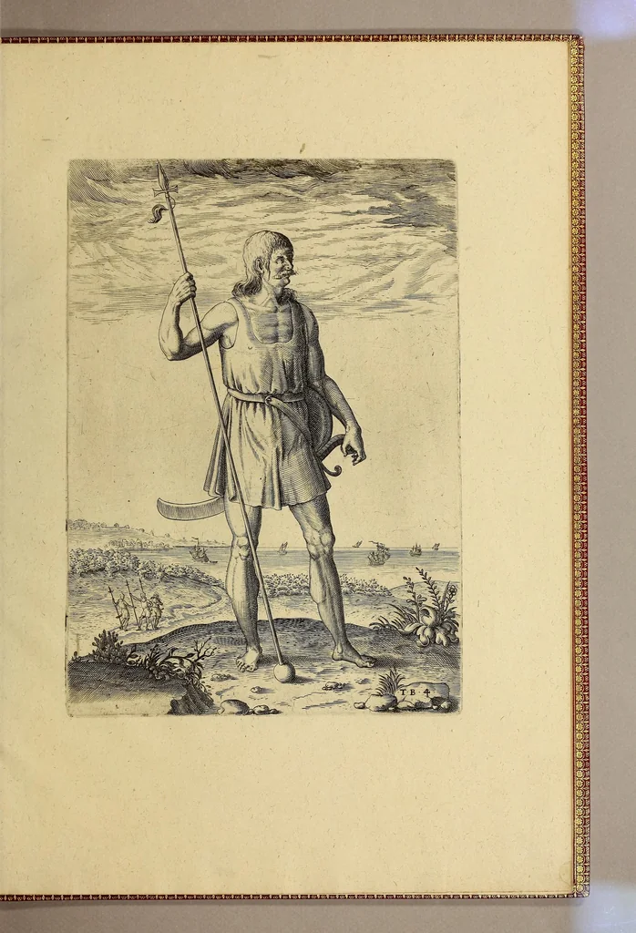 An illustration from Admiranda narratio fida tamen, de commodis et incolarum ritibus Virginiae, nuper admodum ab Anglis, qui à Dn. Richardo Greinvile equestris ordinis viro eò in coloniam anno M.D.LXXXV. : Deducti sunt inuentae, sumtus faciente Dn. VValtero Raleigh equestris ordinis viro fodinaru[m] stanni praefecto ex auctoritate serenissimae Reginae Angliae., 1590, leaf 125