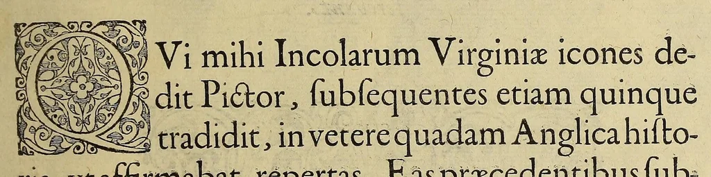 An illustration from Admiranda narratio fida tamen, de commodis et incolarum ritibus Virginiae, nuper admodum ab Anglis, qui à Dn. Richardo Greinvile equestris ordinis viro eò in coloniam anno M.D.LXXXV. : Deducti sunt inuentae, sumtus faciente Dn. VValtero Raleigh equestris ordinis viro fodinaru[m] stanni praefecto ex auctoritate serenissimae Reginae Angliae., 1590, leaf 109