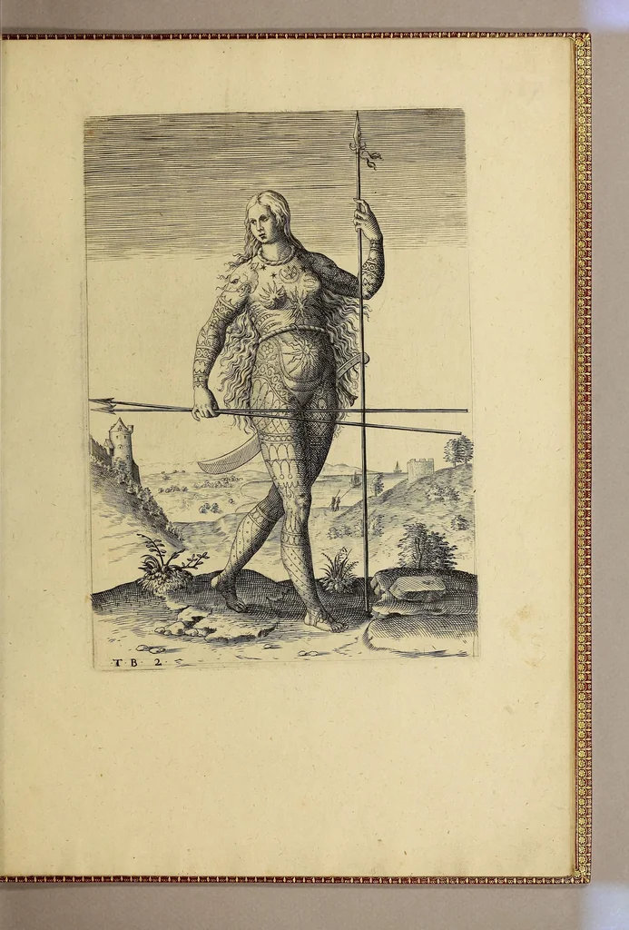 An illustration from Admiranda narratio fida tamen, de commodis et incolarum ritibus Virginiae, nuper admodum ab Anglis, qui à Dn. Richardo Greinvile equestris ordinis viro eò in coloniam anno M.D.LXXXV. : Deducti sunt inuentae, sumtus faciente Dn. VValtero Raleigh equestris ordinis viro fodinaru[m] stanni praefecto ex authoritate serenissimae Reginae Angliae., 1590, leaf 115