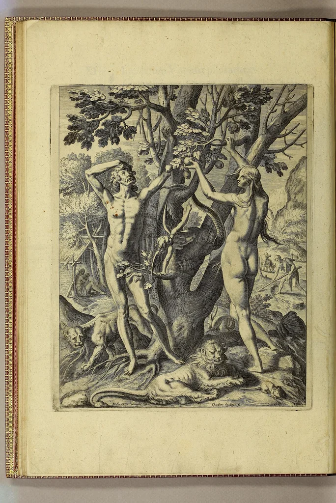 An illustration from Admiranda narratio fida tamen, de commodis et incolarum ritibus Virginiae, nuper admodum ab Anglis, qui à Dn. Richardo Greinvile equestris ordinis viro eò in coloniam anno M.D.LXXXV. : Deducti sunt inuentae, sumtus faciente Dn. VValtero Raleigh equestris ordinis viro fodinaru[m] stanni praefecto ex authoritate serenissimae Reginae Angliae., 1590, leaf 46