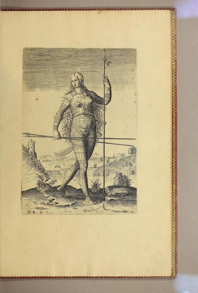 An illustration from Admiranda narratio fida tamen, de commodis et incolarum ritibus Virginiae, nuper admodum ab Anglis, qui à Dn. Richardo Greinvile equestris ordinis viro eò in coloniam anno M.D.LXXXV. : Deducti sunt inuentae, sumtus faciente Dn. VValtero Raleigh equestris ordinis viro fodinaru[m] stanni praefecto ex auctoritate serenissimae Reginae Angliae., 1608, leaf 115