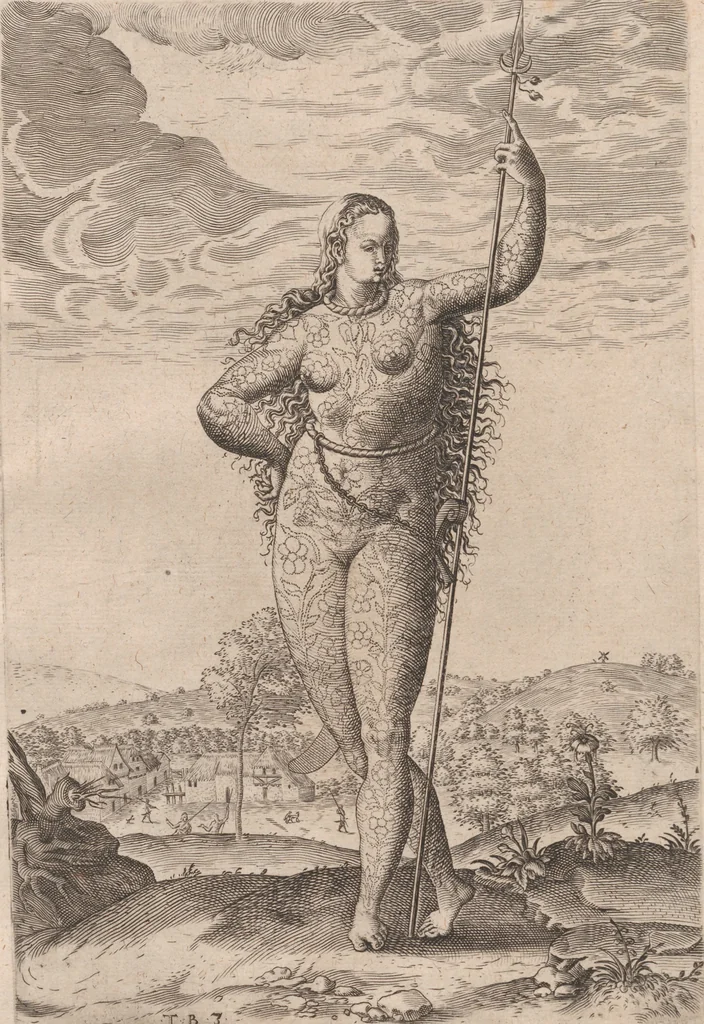 An illustration from Admiranda narratio, fida tamen, de commodis et incolarvm ritibvs Virginiae ... Anglico scripta sermone à Thoma Hariot ... nvnc avtem primvm Latio donata à C.C.A, 1608, leaf 107