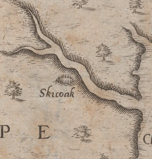 An illustration from Admiranda narratio, fida tamen, de commodis et incolarvm ritibvs Virginiae ... Anglico scripta sermone à Thoma Hariot ... nvnc avtem primvm Latio donata à C.C.A, 1608, leaf 42