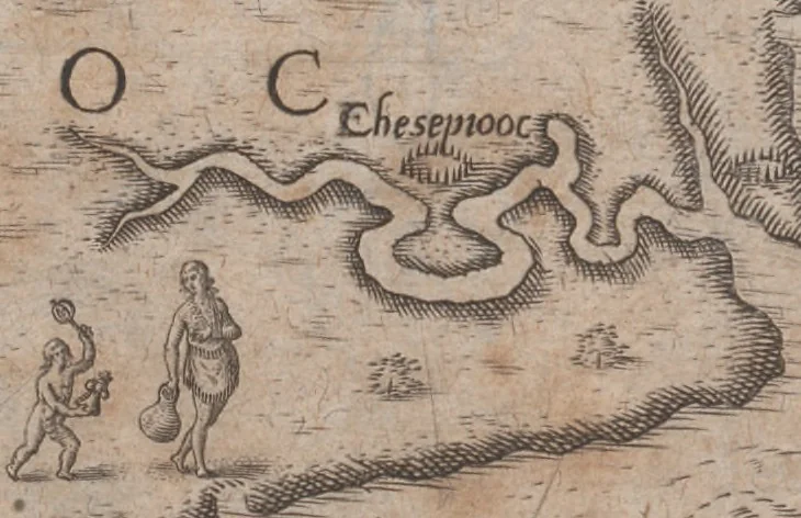 An illustration from Admiranda narratio, fida tamen, de commodis et incolarvm ritibvs Virginiae ... Anglico scripta sermone à Thoma Hariot ... nvnc avtem primvm Latio donata à C.C.A, 1608, leaf 42