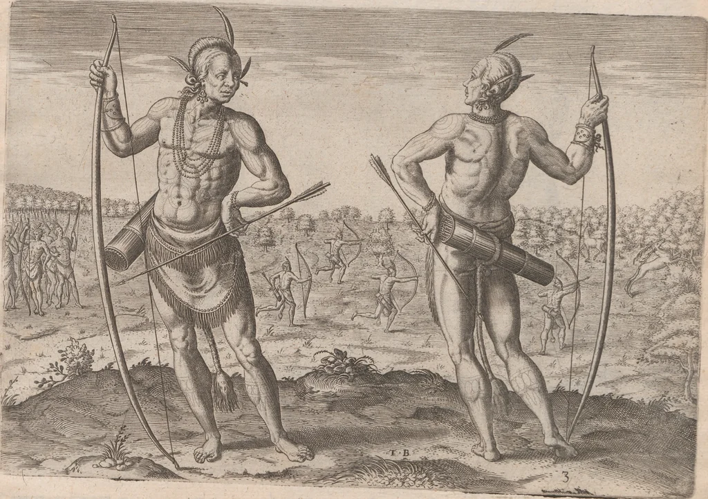 An illustration from Admiranda narratio, fida tamen, de commodis et incolarvm ritibvs Virginiae ... Anglico scripta sermone à Thoma Hariot ... nvnc avtem primvm Latio donata à C.C.A, 1608, leaf 45