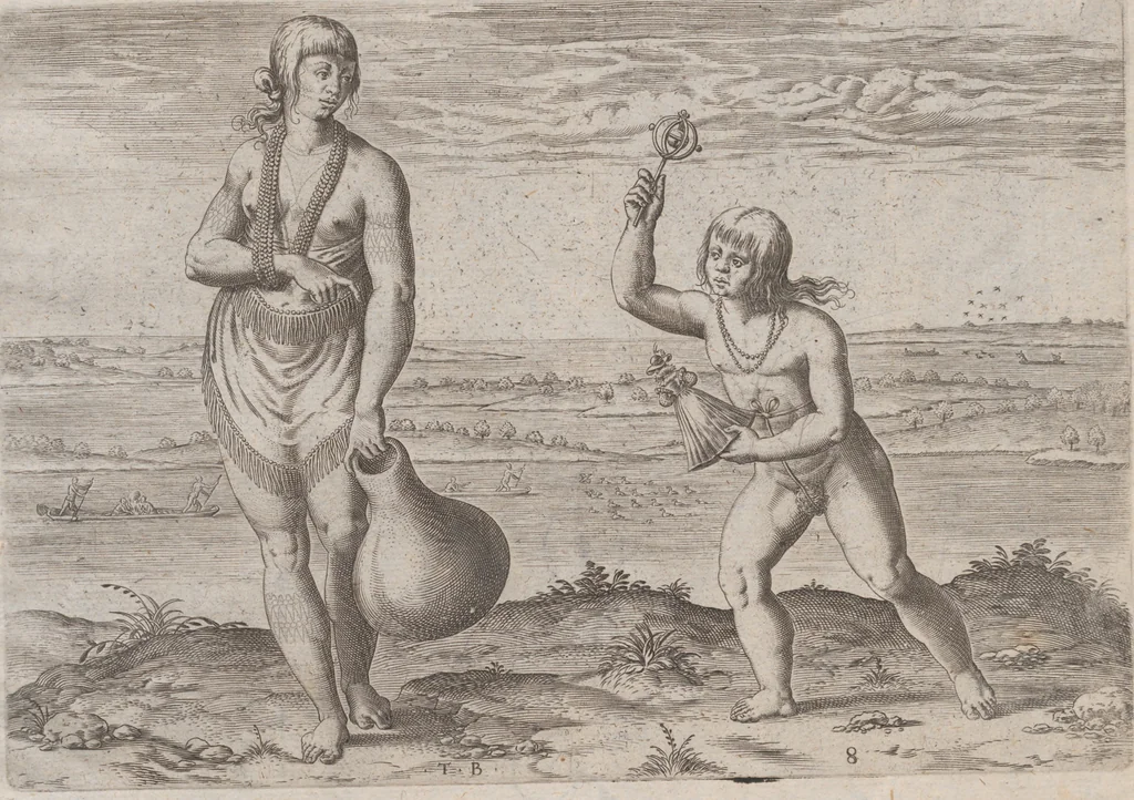 An illustration from Admiranda narratio, fida tamen, de commodis et incolarvm ritibvs Virginiae ... Anglico scripta sermone à Thoma Hariot ... nvnc avtem primvm Latio donata à C.C.A, 1608, leaf 55