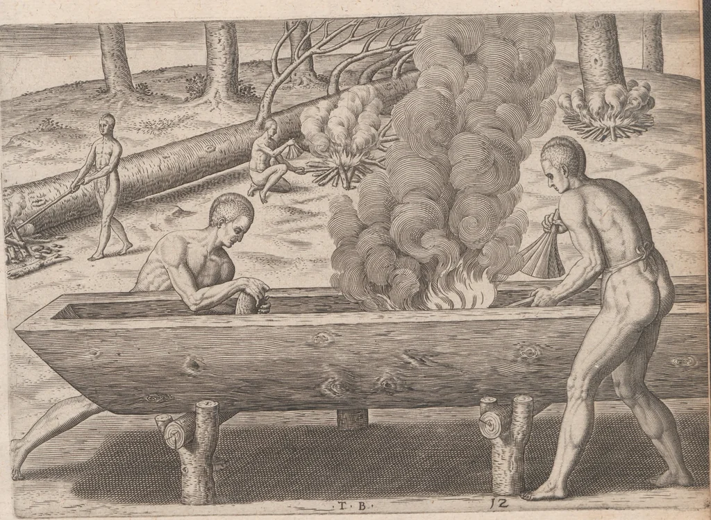An illustration from Admiranda narratio, fida tamen, de commodis et incolarvm ritibvs Virginiae ... Anglico scripta sermone à Thoma Hariot ... nvnc avtem primvm Latio donata à C.C.A, 1608, leaf 63