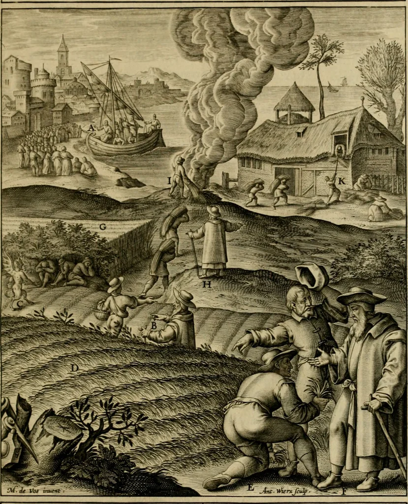 An illustration from Adnotationes et meditationes in Evangelia qvae in sacrosancto Missae sacrificio toto anno legvntur : cum Evangeliorvm concordantia historiae integritati sufficienti : accessit & index historiam ipsam euangelicam in ordinem temporis vitae Christi distribuens, 1595, leaf 108