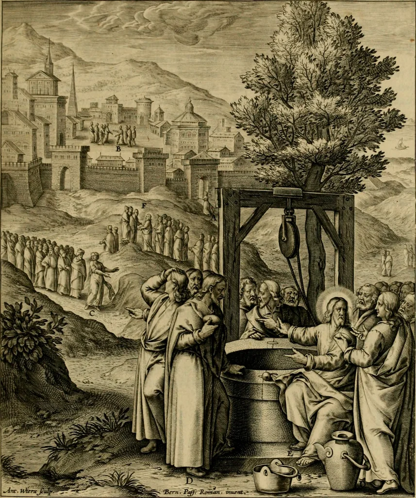 An illustration from Adnotationes et meditationes in Evangelia qvae in sacrosancto Missae sacrificio toto anno legvntur : cum Evangeliorvm concordantia historiae integritati sufficienti : accessit & index historiam ipsam euangelicam in ordinem temporis vitae Christi distribuens, 1595, leaf 276
