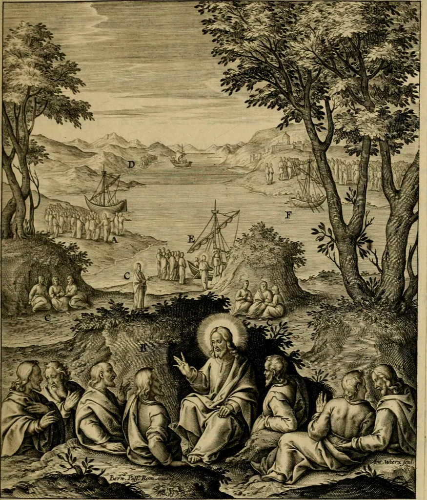 An illustration from Adnotationes et meditationes in Evangelia qvae in sacrosancto Missae sacrificio toto anno legvntur : cum Evangeliorvm concordantia historiae integritati sufficienti : accessit & index historiam ipsam euangelicam in ordinem temporis vitae Christi distribuens, 1595, leaf 284