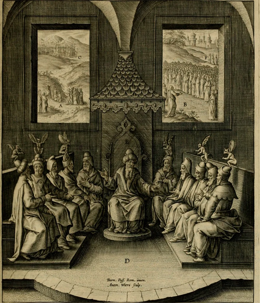 An illustration from Adnotationes et meditationes in Evangelia qvae in sacrosancto Missae sacrificio toto anno legvntur : cum Evangeliorvm concordantia historiae integritati sufficienti : accessit & index historiam ipsam euangelicam in ordinem temporis vitae Christi distribuens, 1595, leaf 356