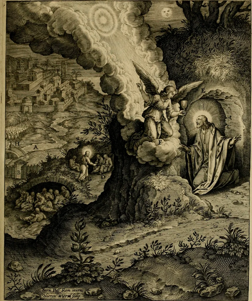 An illustration from Adnotationes et meditationes in Evangelia qvae in sacrosancto Missae sacrificio toto anno legvntur : cum Evangeliorvm concordantia historiae integritati sufficienti : accessit & index historiam ipsam euangelicam in ordinem temporis vitae Christi distribuens, 1595, leaf 412