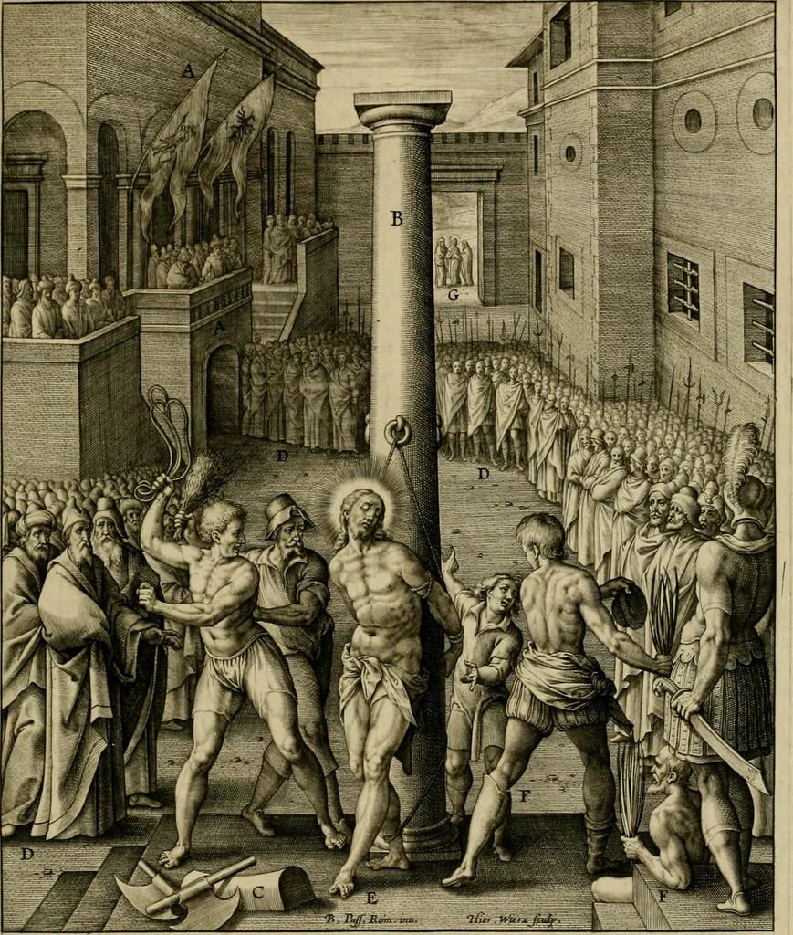 An illustration from Adnotationes et meditationes in Evangelia qvae in sacrosancto Missae sacrificio toto anno legvntur : cum Evangeliorvm concordantia historiae integritati sufficienti : accessit & index historiam ipsam euangelicam in ordinem temporis vitae Christi distribuens, 1595, leaf 496