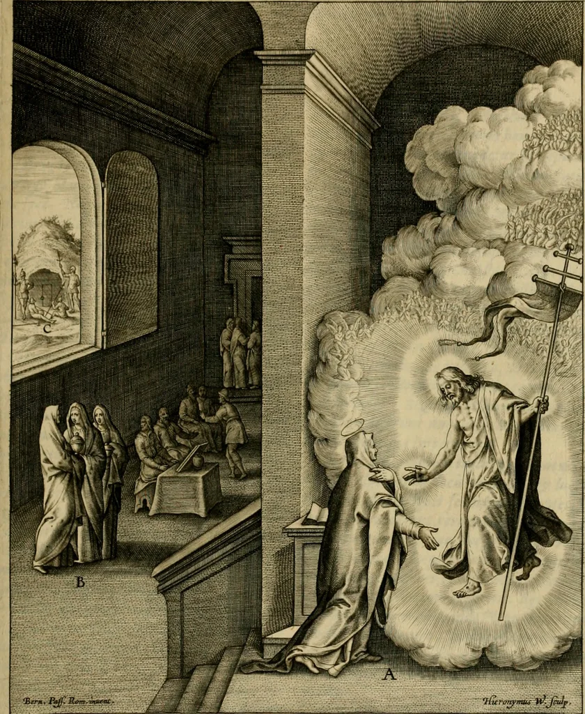 An illustration from Adnotationes et meditationes in Evangelia qvae in sacrosancto Missae sacrificio toto anno legvntur : cum Evangeliorvm concordantia historiae integritati sufficienti : accessit & index historiam ipsam euangelicam in ordinem temporis vitae Christi distribuens, 1595, leaf 622