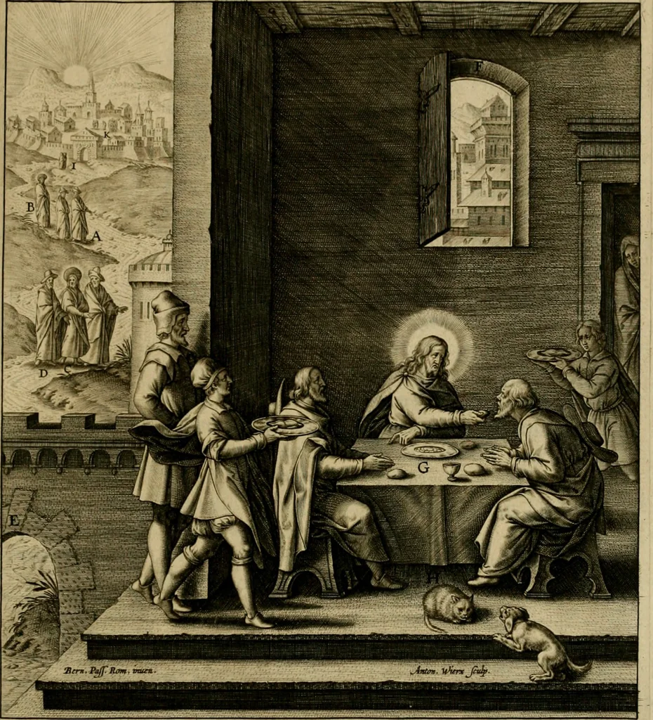 An illustration from Adnotationes et meditationes in Evangelia qvae in sacrosancto Missae sacrificio toto anno legvntur : cum Evangeliorvm concordantia historiae integritati sufficienti : accessit & index historiam ipsam euangelicam in ordinem temporis vitae Christi distribuens, 1595, leaf 658