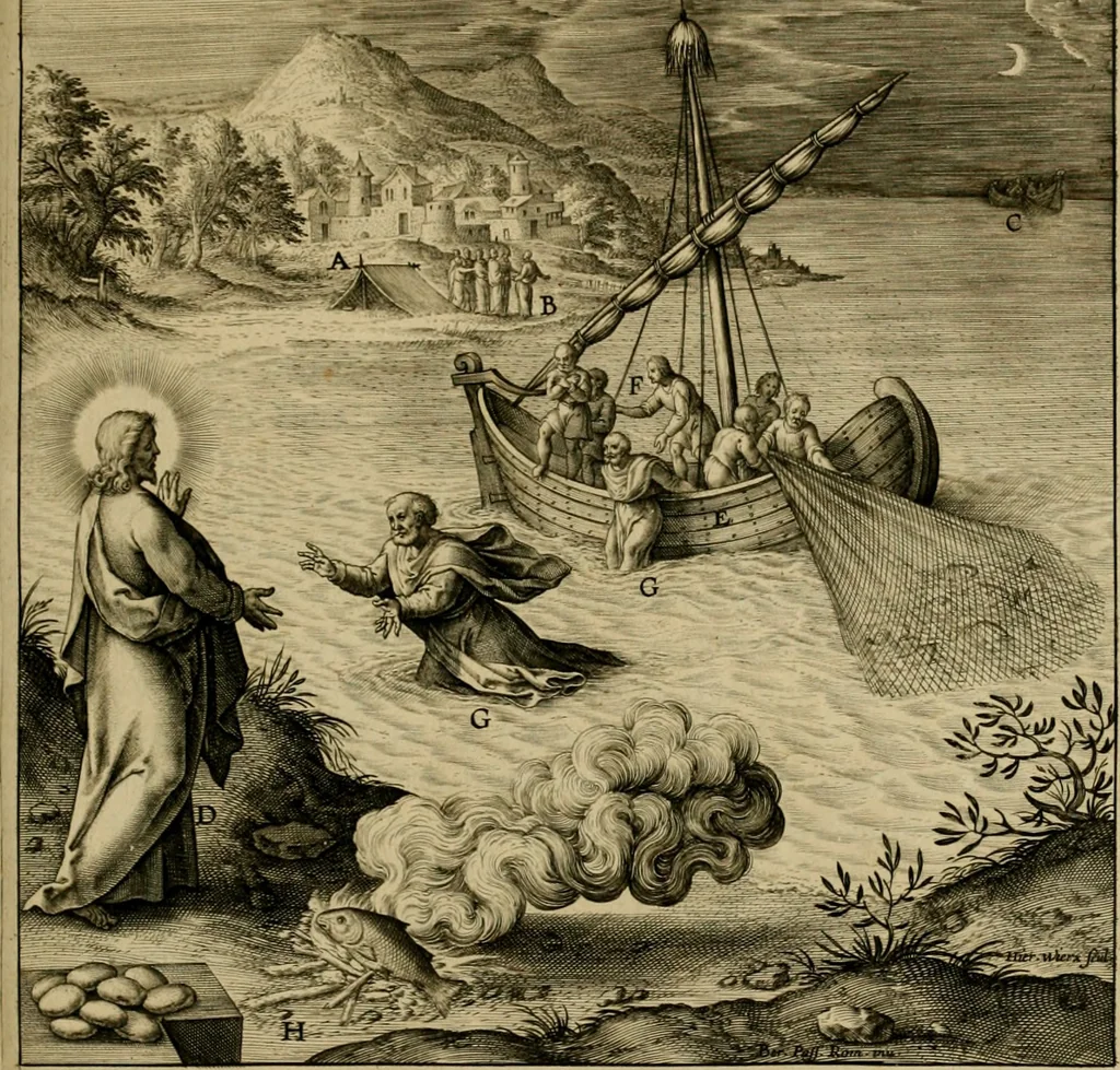 An illustration from Adnotationes et meditationes in Evangelia qvae in sacrosancto Missae sacrificio toto anno legvntur : cum Evangeliorvm concordantia historiae integritati sufficienti : accessit & index historiam ipsam euangelicam in ordinem temporis vitae Christi distribuens, 1595, leaf 678