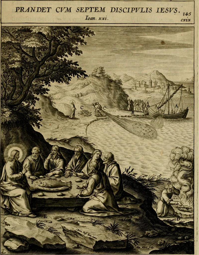 An illustration from Adnotationes et meditationes in Evangelia qvae in sacrosancto Missae sacrificio toto anno legvntur : cum Evangeliorvm concordantia historiae integritati sufficienti : accessit & index historiam ipsam euangelicam in ordinem temporis vitae Christi distribuens, 1595, leaf 684