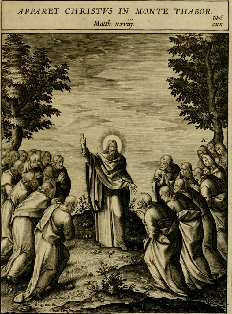 An illustration from Adnotationes et meditationes in Evangelia qvae in sacrosancto Missae sacrificio toto anno legvntur : cum Evangeliorvm concordantia historiae integritati sufficienti : accessit & index historiam ipsam euangelicam in ordinem temporis vitae Christi distribuens, 1595, leaf 688