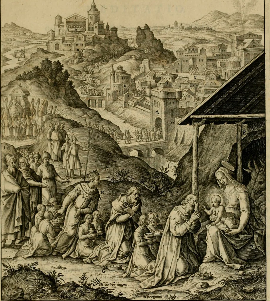 An illustration from Adnotationes et meditationes in Evangelia qvae in sacrosancto Missae sacrificio toto anno legvntur : cum Evangeliorvm concordantia historiae integritati sufficienti : accessit & index historiam ipsam euangelicam in ordinem temporis vitae Christi distribuens, 1595, leaf 74