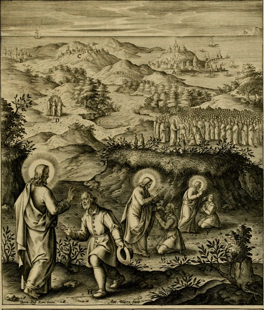 An illustration from Adnotationes et meditationes in Evangelia qvae in sacrosancto Missae sacrificio toto anno legvntur : cum Evangeliorvm concordantia historiae integritati sufficienti : accessit & index historiam ipsam euangelicam in ordinem temporis vitae Christi distribuens, 1595, leaf 780