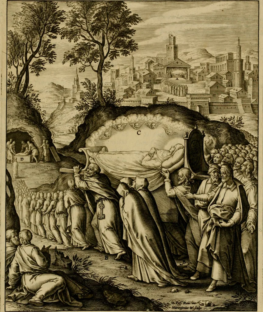 An illustration from Adnotationes et meditationes in Evangelia qvae in sacrosancto Missae sacrificio toto anno legvntur : cum Evangeliorvm concordantia historiae integritati sufficienti : accessit & index historiam ipsam euangelicam in ordinem temporis vitae Christi distribuens, 1595, leaf 864