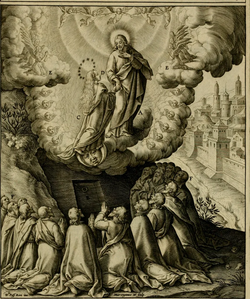 An illustration from Adnotationes et meditationes in Evangelia qvae in sacrosancto Missae sacrificio toto anno legvntur : cum Evangeliorvm concordantia historiae integritati sufficienti : accessit & index historiam ipsam euangelicam in ordinem temporis vitae Christi distribuens, 1595, leaf 868