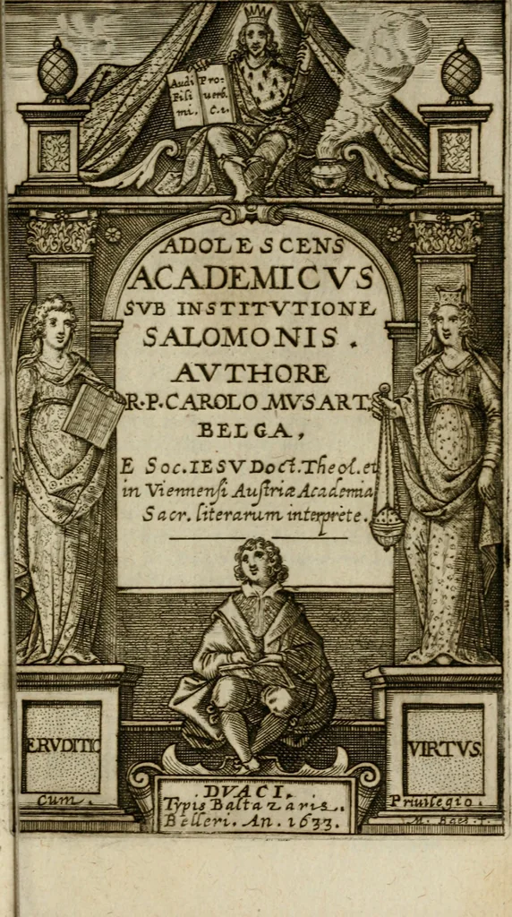 An illustration from Adolescens academicus sub institutione Salomonis, 1633, leaf 10