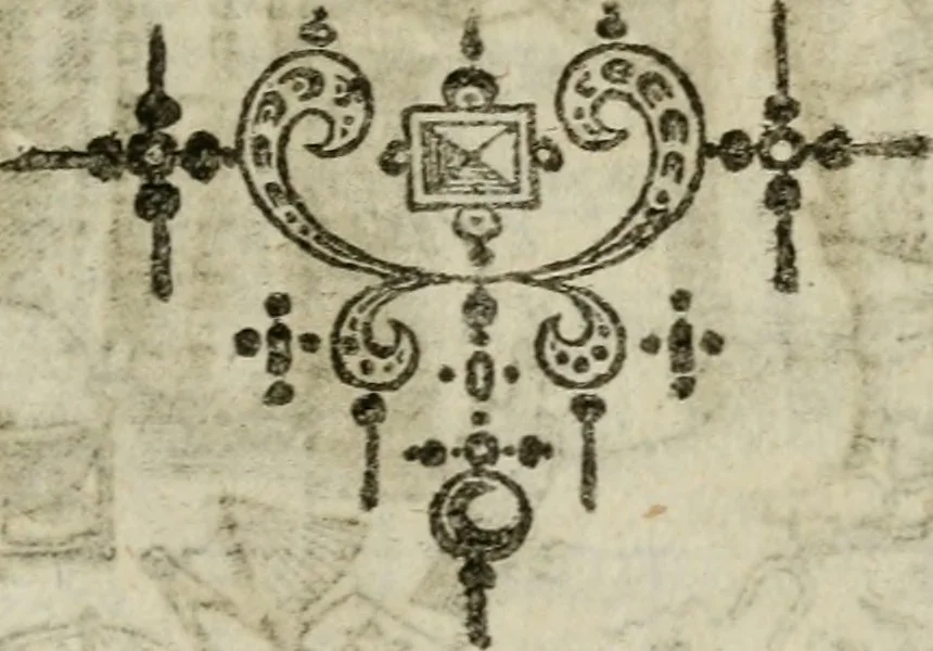 An illustration from Adolescens academicus sub institutione Salomonis, 1633, leaf 150