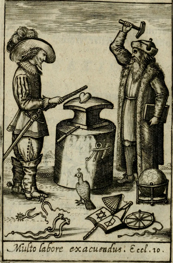 An illustration from Adolescens academicus sub institutione Salomonis, 1633, leaf 151