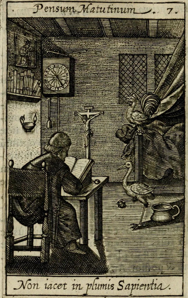 An illustration from Adolescens academicus sub institutione Salomonis, 1633, leaf 173