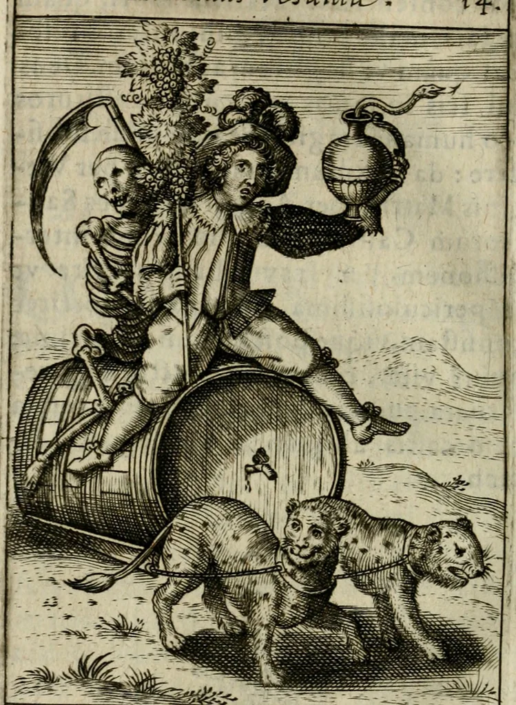 An illustration from Adolescens academicus sub institutione Salomonis, 1633, leaf 351