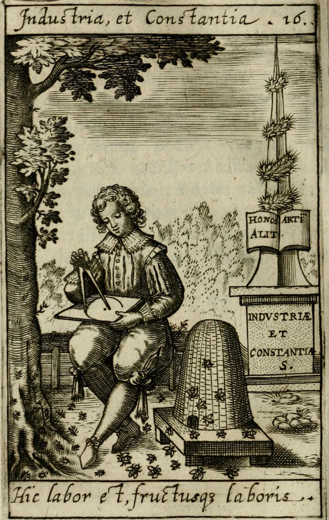 An illustration from Adolescens academicus sub institutione Salomonis, 1633, leaf 429
