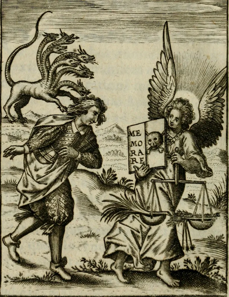 An illustration from Adolescens academicus sub institutione Salomonis, 1633, leaf 465
