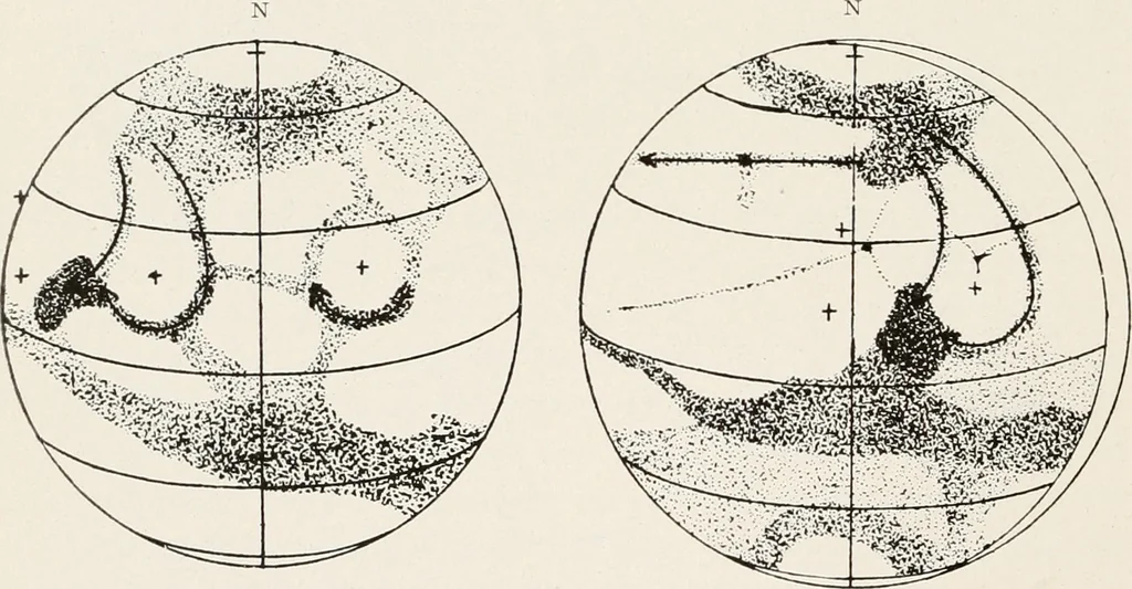 An illustration from The Adolfo Stahl lectures in astronomy, delivered in San Francisco, California, in 1916-17 and 1917-18, under the auspices of the Astronomical Society of the Pacific, 1919, leaf 55