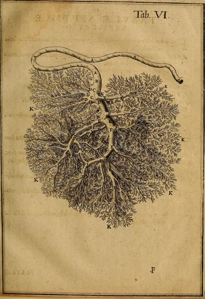 An illustration from Adriani Spigelii Brvxellensis Eqvitis D. Marci ... De formato foetv : liber singularis Æneis figvris exornatvs, epistolæ dvæ anatomicæ, tractatvs de arthritide : opera posthvma studio Liberalis Cremae tarvisini philosoph. & medicinæ doctoris edita, 1631, leaf 64
