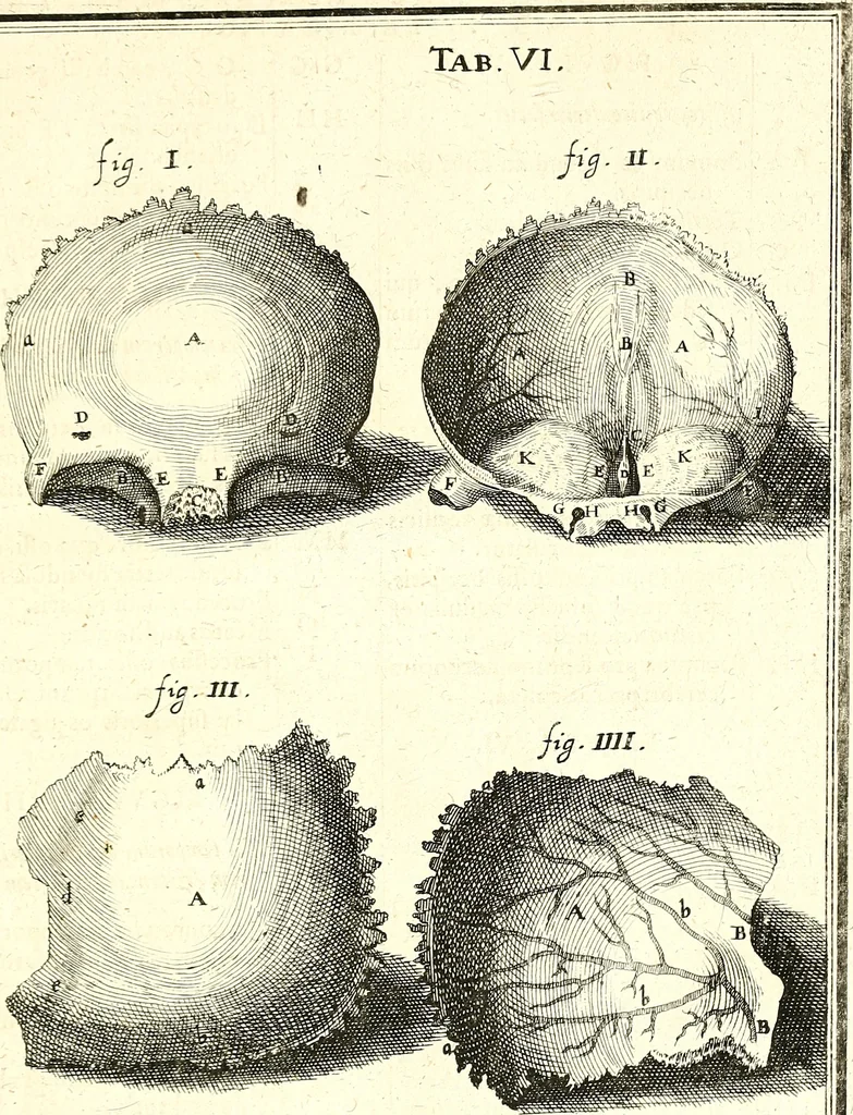 An illustration from Adriani Spigelii ... De humani corporis fabrica libri decem, tabulis XCIIX aeri incisis elegantissimis, nec antehac visis exornati. Serenissimo Ioanni Cornelio Venetiarum duci dicati : opus posthumum : Daniel Bucretius Vratislaviensis Philos. & Medic. D, 1632, leaf 454