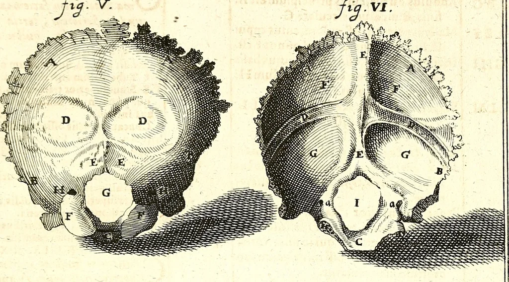 An illustration from Adriani Spigelii ... De humani corporis fabrica libri decem, tabulis XCIIX aeri incisis elegantissimis, nec antehac visis exornati. Serenissimo Ioanni Cornelio Venetiarum duci dicati : opus posthumum : Daniel Bucretius Vratislaviensis Philos. & Medic. D, 1632, leaf 456