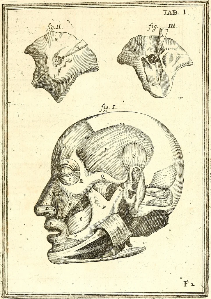 An illustration from Adriani Spigelii ... De humani corporis fabrica libri decem, tabulis XCIIX aeri incisis elegantissimis, nec antehac visis exornati. Serenissimo Ioanni Cornelio Venetiarum duci dicati : opus posthumum : Daniel Bucretius Vratislaviensis Philos. & Medic. D, 1632, leaf 472