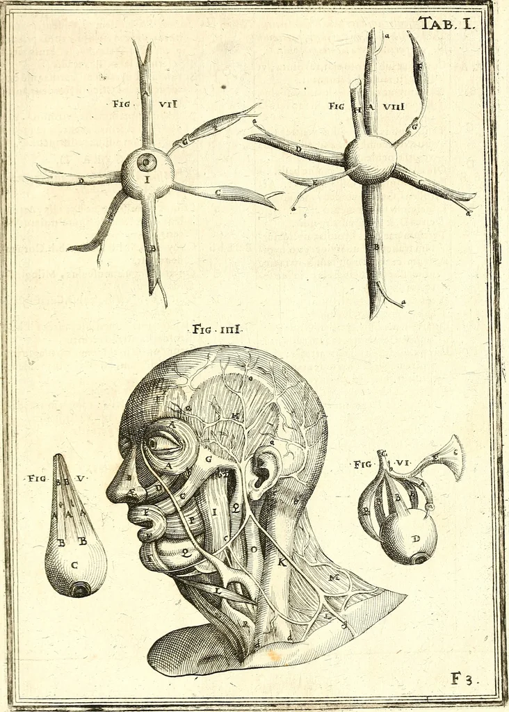 An illustration from Adriani Spigelii ... De humani corporis fabrica libri decem, tabulis XCIIX aeri incisis elegantissimis, nec antehac visis exornati. Serenissimo Ioanni Cornelio Venetiarum duci dicati : opus posthumum : Daniel Bucretius Vratislaviensis Philos. & Medic. D, 1632, leaf 474