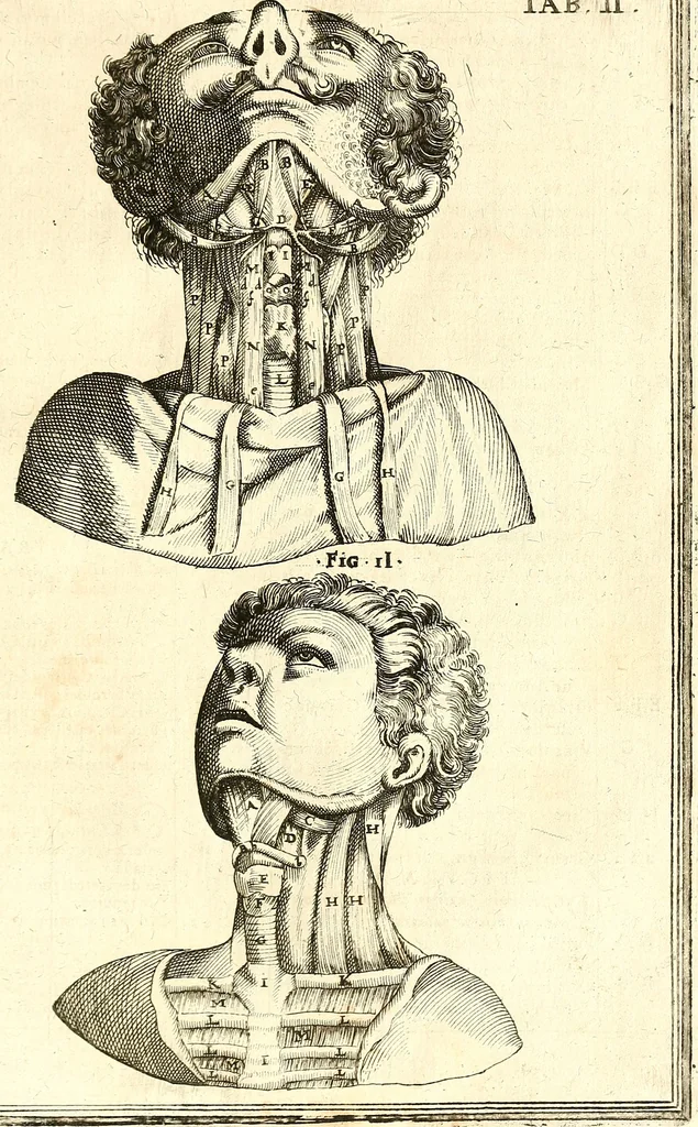 An illustration from Adriani Spigelii ... De humani corporis fabrica libri decem, tabulis XCIIX aeri incisis elegantissimis, nec antehac visis exornati. Serenissimo Ioanni Cornelio Venetiarum duci dicati : opus posthumum : Daniel Bucretius Vratislaviensis Philos. & Medic. D, 1632, leaf 476