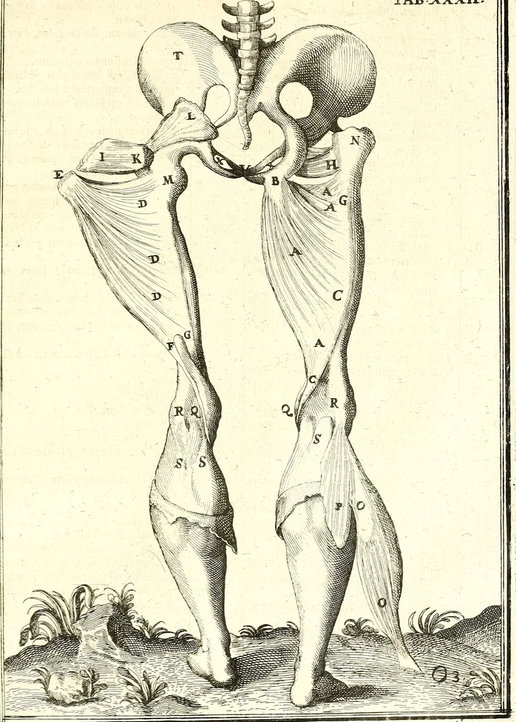 An illustration from Adriani Spigelii ... De humani corporis fabrica libri decem, tabulis XCIIX aeri incisis elegantissimis, nec antehac visis exornati. Serenissimo Ioanni Cornelio Venetiarum duci dicati : opus posthumum : Daniel Bucretius Vratislaviensis Philos. & Medic. D, 1632, leaf 538