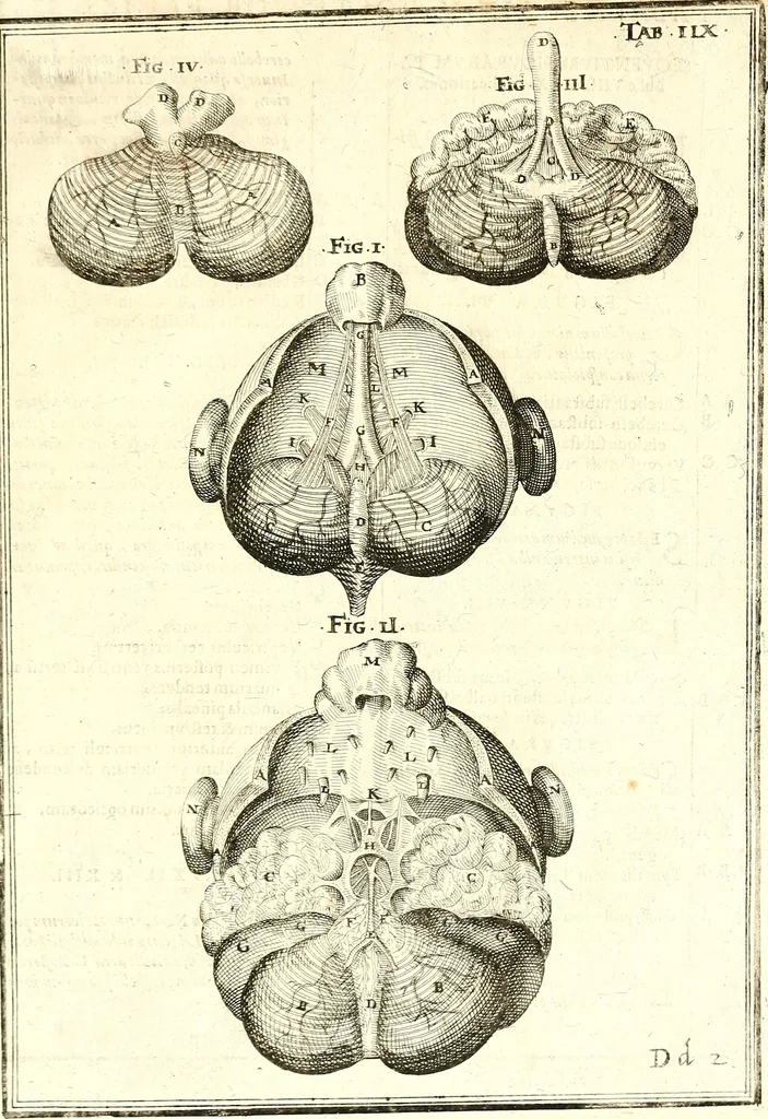 An illustration from Adriani Spigelii ... De humani corporis fabrica libri decem, tabulis XCIIX aeri incisis elegantissimis, nec antehac visis exornati. Serenissimo Ioanni Cornelio Venetiarum duci dicati : opus posthumum : Daniel Bucretius Vratislaviensis Philos. & Medic. D, 1632, leaf 640