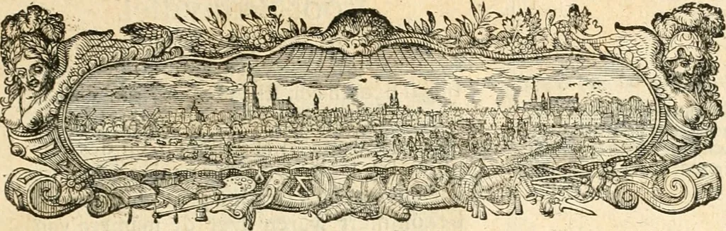 An illustration from Adr. vande Vennes Tafereel van de belacchende werelt : en des selfs geluckige eeuwe, goet rondt, met by-gevoegde raedsel-spreucken, aengevvesen in de boer-achtige eenvoudigheyt, op de haegsche kermis : verciert met konst-rijcke af-beeldingen, 1635, leaf 12